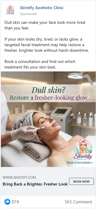 Treatment-Based Consultation Ad After